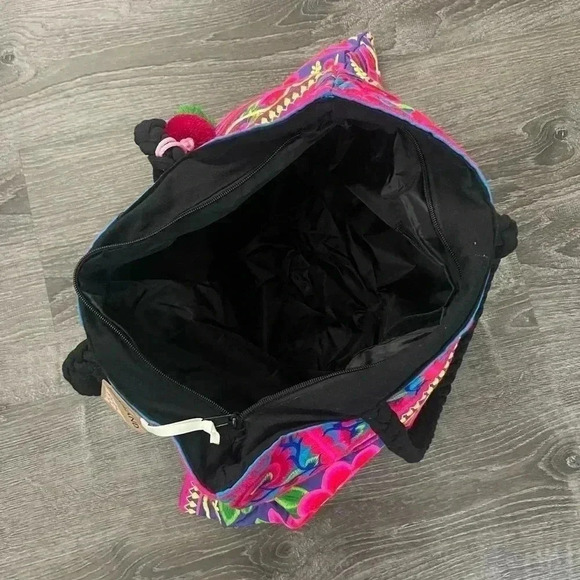 Thailand Floral Embroidered handmade Boho Bag - Picture 8 of 10